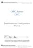 OPC Server DSC. Installation and Configuration Manual. Installation and Configuration Manual. Revision History: