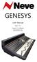 GENESYS. User Manual. Version 3.3 software. Issue Console V3.3 Build 7 or later Encore V6.0 Build 27 or later
