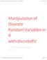 Manipulation of Discrete Random Variables in R with discreterv