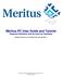 Meritus PC User Guide and Tutorial Payment Solutions that do more for business Release Version 2.01 for Windows XP, Vista, Window 7