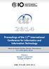 Proceedings of the 11 th International Conference for Informatics and Information Technology