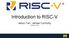 Introduction to RISC-V