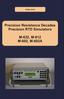 Image sheet. Precision Resistance Decades Precision RTD Simulators M-622, M-612 M-602, M-602A