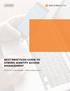 WHITE PAPER BEST PRACTICES GUIDE TO STRONG IDENTITY ACCESS MANAGEMENT