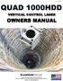VERTICAL CONTROL LASER OWNERS MANUAL