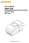 User s Manual SRP-270 Impact Printer Rev. 1.07
