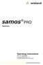 samos PRO Gateways Operating instructions Doc. No. BA Issued: 09/2009 (Rev. A) 2009 Wieland Electric GmbH