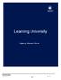 Learning University. Getting Started Guide. Learning University Getting Started Guide. October 2018 Page 1 of 21 E&OE