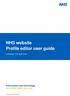 NHS website Profile editor user guide