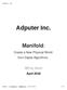 Adputer Inc. Manifold: Create a New Physical World from Digital Algorithms. White Book. April 2018