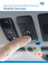 Solutions for Smarter Driving. Mobility Services