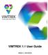 VIMTREK 1.1 User Guide Edition