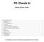 PC Check In. Setup & User Guide