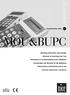 MOU&BUPC. programmation units. Operating instructions and warnings. Istruzioni ed avvertenze per l uso