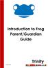 Introduction to Frog Parent/Guardian Guide
