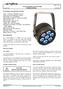 Page 1 of 6 FXLD157FRP6I2 LED FIXTURE Version 0.2 OWNERS MANUAL 3/31/2017