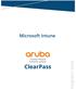 ClearPass. Microsoft Intune. Integration Guide. ClearPass and Microsoft Intune - Integration Guide