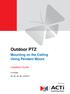 Outdoor PTZ. Mounting on the Ceiling Using Pendant Mount. Installation Guide. For Models: I93, I94, I95, I96, KCM /12/03