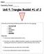 Unit 4: Triangles Booklet #1 of 2