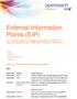 External Information Points (EIP)