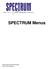 Titlepage. SPECTRUM Menus. SPECTRUM Enterprise Manager SPECTRUM Operation