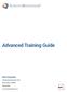 Advanced Training Guide