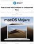 How to install macos Mojave on Unsupported