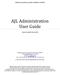 AJL Administration User Guide