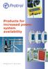 Products for increased power system availability