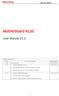 Motherboard KL35. User Manual V1.2. KL35 User Manual. 2. Add the description of edp to LVDS conversion. 3. Add the description of CPU vpro technology