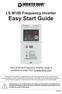 LS M100 Frequency Inverter Easy Start Guide