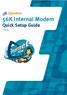 56K Internal Modem Quick Setup Guide DY56ASP