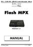 ID-AL - FLASH MPX - MP2/3/4 audio/video player - Manual. Flash MPX. Firmware 1.2 MANUAL