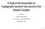 A Study on the Preservation on Cryptographic Constant-Time Security in the CompCert Compiler