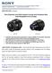 Sony Expands Lens-Style Camera Line-Up and Introduces New Interchangeable-Lens Concept