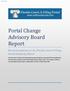 Portal Change Advisory Board Report