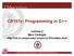 CS197c: Programming in C++