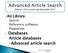 Databases Article databases Advanced article search