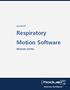 Respiratory Motion Software RELEASE NOTES