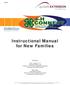 Instructional Manual for New Families