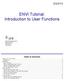 ENVI Tutorial: Introduction to User Functions