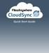 Contents. Introduction To CloudSync. 2. System Requirements...2. Installing CloudSync 2. Getting Started 4