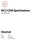 MCC-DSM Specifications
