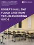 ROGER S HALL 2ND FLOOR CRESTRON TROUBLESHOOTING GUIDE