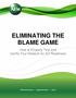 ELIMINATING THE BLAME GAME