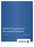 GENOA Transformer Pre-Install Checklist