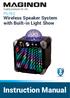 Quality products for Life. PS-15 E. Wireless Speaker System with Built-in Light Show. Instruction Manual