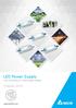 LED Power Supply. October From The World s No.1 Power Supply Company.