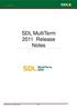 SDL MultiTerm 2011 Release Notes