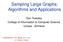 Sampling Large Graphs: Algorithms and Applications